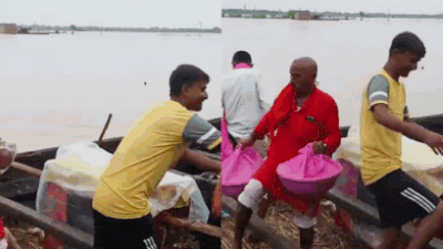 No horses, no band: Groom sets out on boat to bride’s village in flood-hit Ballia – Watch video | India News