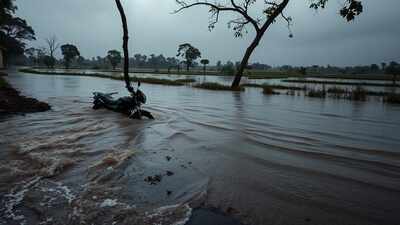 Ignored villagers’ warning: UP man heading home for Rakhi swept away on flooded road; strong current knocks him off balance | Meerut News