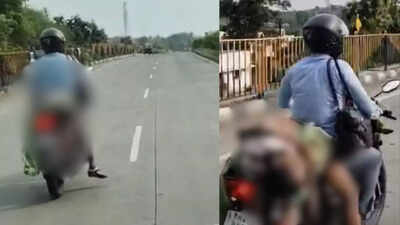 Nagpur highway tragedy: Man rides 80km with wife’s body tied to bike after fatal highway crash; police hunt for hit-and-run vehicle | Nagpur News