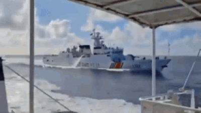 South China Sea tensions soar: Chinese navy, coast guard vessels collide while chasing Philippines patrol boat – watch