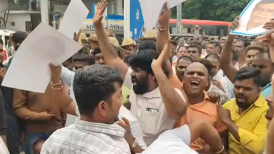 Karnataka ‘vote chori’ row: Thousands protest KN Rajanna’s removal from cabinet; supporter attempts self-immolation amid party dissent | Bengaluru News