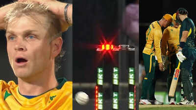 WATCH: Shocking! Corbin Bosch in disbelief as ball hit stumps but bails stay put | Cricket News