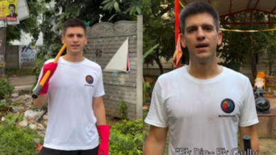 ‘One Day One Street’: Serbian man takes up challenge ahead of Independence day; sweeps Gurugram roads | India News