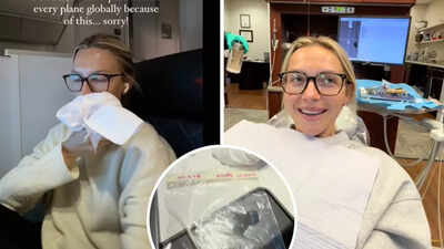 Bizarre! TikTok star gets teeth chipped on Delta’s business class, electric divider hit her face