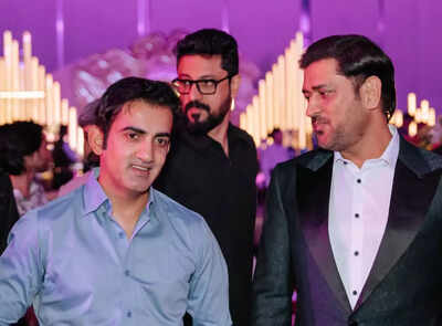 In pictures: MS Dhoni, Gautam Gambhir, Rohit Sharma, Suniel Shetty clicked at wedding | Cricket News