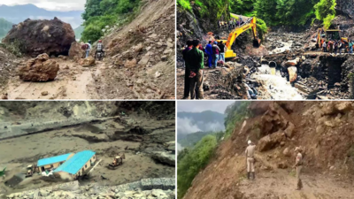 Flash floods hit Himachal: Highway blocked with fresh landslide; Mandi, Kullu, Kinnaur worst hit as continuous rain hampers restoration efforts | India News