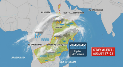 Weather alert: Oman braces for 5 days of rain, thunderstorms and rough seas | World News