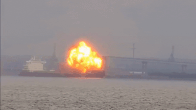 ‘Engulfed in smoke’: Cargo ship burst in flames near Baltimore’s Key bridge; eyewitness recall loud sound heard before fire | World News