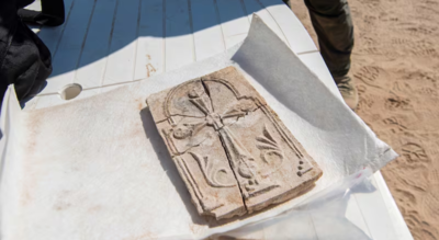 UAE: Remarkably preserved 7th-century Christian cross unearthed on Sir Bani Yas Island | World News