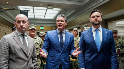 ‘Crazy-communist white hippies’: Chants & boos disrupt JD Vance’s national guard lunch; DC pushback grows