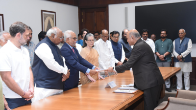 Vice President election: INDIA bloc candidate B Sudershan Reddy files nomination, to face NDA’s CP Radhakrishnan; Kharge, Rahul and Sonia present | India News