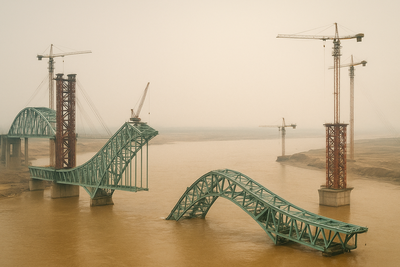 China tragedy: Under construction brige collapses into Yellow river; 10 dead, 4 missing