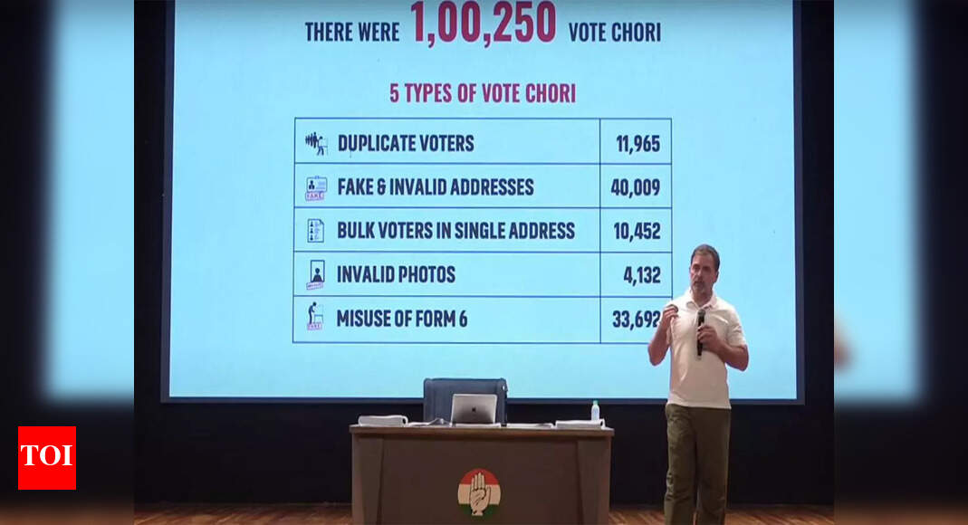 ‘Incorrect’: UP poll panel rejects Rahul’s charge; says Aditya Srivastava, Vishal Singh not registered as voters in Uttar Pradesh | India News