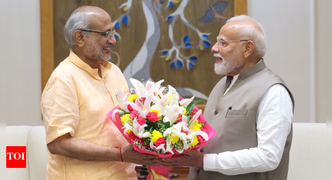 VP polls: PM Modi meets NDA pick CP Radhakrishnan; conveys wishes – see pics | India News