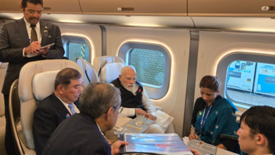 From Tokyo to Sendai: PM Modi takes a bullet train ride with Japan PM Ishiba; see pics | India News