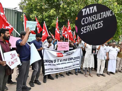 TCS layoffs: IT employees union holds protests; company issues statement calling it …