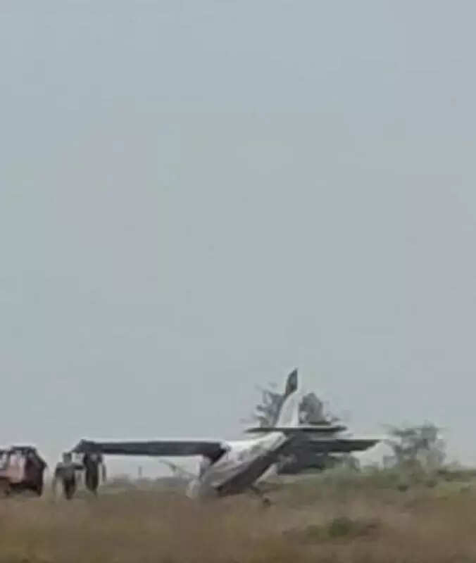 Training academy’s aircraft hardlands at Baramati airport & veers off runway, trainee pilot safe | India News