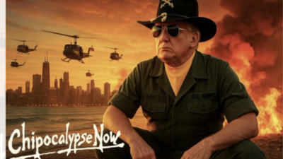 ‘Chipocalypse Now’: Trump threatens Chicago with national guard; posts image of city under attack