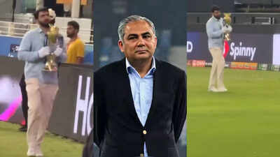 Shocking! Caught on camera: Man sprints out of the ground with the Asia Cup trophy under Mohsin Naqvi’s instructions – WATCH | Cricket News