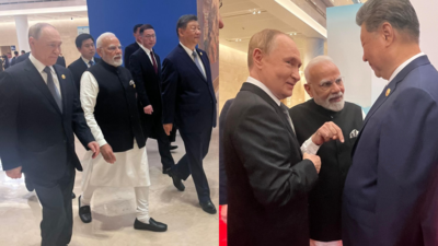 ‘Always a delight’: Russia-India-China troika on display; PM Modi, Putin, Xi share warm moments at SCO Summit | India News