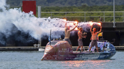 Scottish brothers back on shore after completing record 139-day row across Pacific