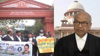 ‘Shoe attack’ bid towards CJI BR Gavai: Lawyers protest across Karnataka, Telangana; demand punishment | Bengaluru News