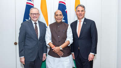 Eye on China, India & Australia ink to strengthen defence cooperation, ink 3 pacts | India News