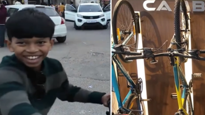 ‘Viewers made this possible’: US vlogger buys new cycle for Indian kid – video shows boy’s priceless joy | India News