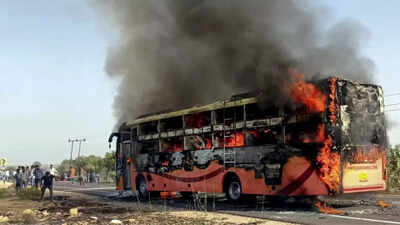 Rajasthan fire tragedy: Bus travelling from Jaisalmer to Jodhpur catches fire; casualties reported | India News