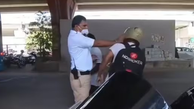 Watch: Bengaluru traffic police officer slaps man during routine check; suspended | Bengaluru News