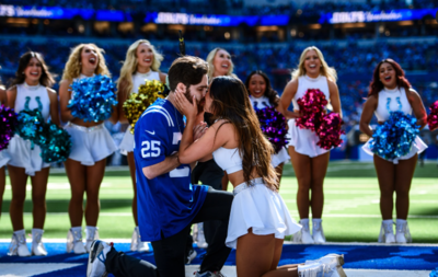 NFL game turns into a Love Story: Colts Cheerleader Mika surprised with romantic on-field proposal during Colts vs. Cardinals game | NFL News
