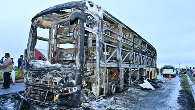 Andhra Pradesh bus inferno: Vehicle had 16 challans for traffic violations; Rs 23,000 in unpaid fines | Vijayawada News
