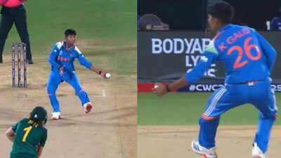 Hand of ‘Gaud’! Indian seamer grabs a sensational catch in her follow-through – watch video | Cricket News