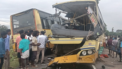 Government bus collided head-on: 11 killed, over 20 injured in collision near Karaikudi | Madurai News