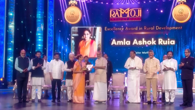 Ramoji Excellence Awards 2025: ‘Water Mother’ Amla Ashok Ruia receives top honour for rural development | India News