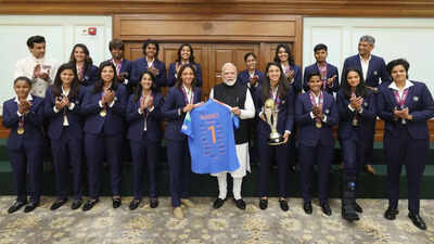 Namo No. 1! Victorious Team India presents PM Modi with a special jersey – watch | Cricket News