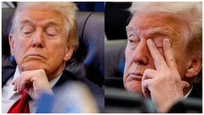‘Dozy don is back’: Photos of President Trump closing eyes in Oval Office spark buzz; internet mocks