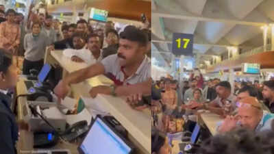 Chaos at Bengaluru airport: My daughter needs a sanitary pad, says father in viral video; no assistance from IndiGo | Bengaluru News