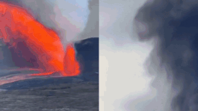 Hawaii’s Kīlauea volcano erupts again; towering lava fountains soar up to 1200 ft—Watch
