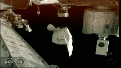 ‘Bittersweet’: Nasa sends 4 astronauts back to Earth in first medical evacuation – watch