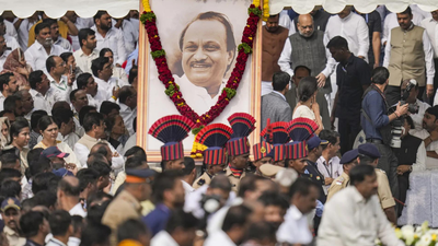 ‘Ajit dada amar rahe’: Ajit Pawar cremated with state honours in Baramati; thousands pay last respects | India News