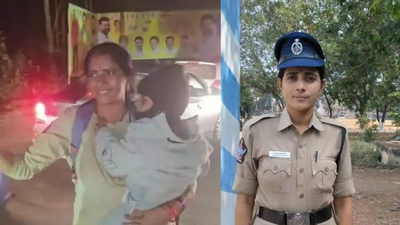 Andhra Pradesh: Off-duty woman cop with infant clears massive traffic in East Godavari district; wins praise | Vijayawada News