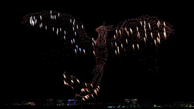 UAE: Ras Al Khaimah sets Guinness World Record with 15 minute aerial phoenix drone show | World News