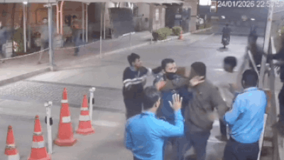 Caught on cam: Stopped at gate, gig worker returns with group, attacks security guards in Hyderabad | Hyderabad News