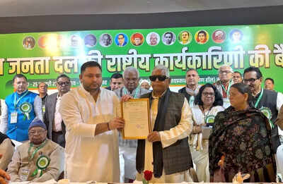 Tejashwi Yadav named RJD working president in father Lalu’s presence; sister Rohini flags ‘conspiracy’ | India News