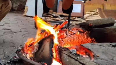 Coughs & shivers: Chilly winds, poor air hit Delhiites; dense fog at Palam reduces visibility to 100 metres | Delhi News