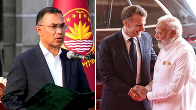 Evening news wrap: PM Modi, Macron hold talks in Mumbai; Tarique Rahman sworn in as Bangladesh PM, and more | India News