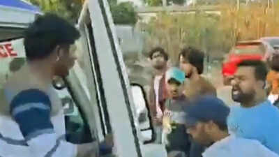 Rage over grazing car in Bengaluru: Ambulance rushing to attend critically ill patient stopped midway, driver abused | Bengaluru News