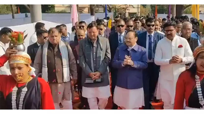 Uttarakhand CM, JP Nadda attend 8th convocation of Swami Rama Himalayan University in Dehradun | India News