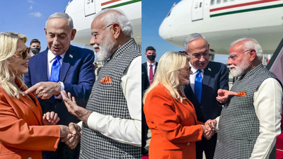 ‘It’s saffron!’ PM Modi reacts to colour of Sara Netanyahu’s outfit – watch | India News